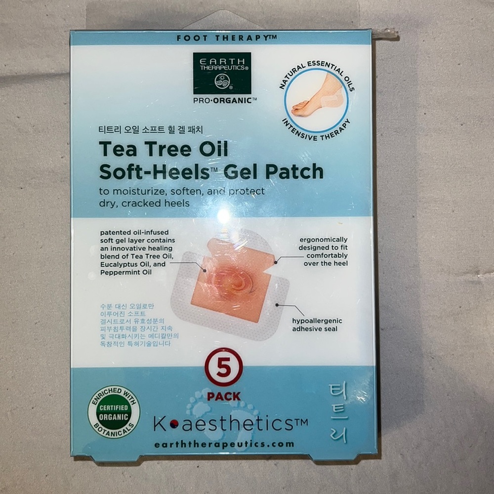 Eather therapeutic tea tree oil soft heels gel patch set of 5